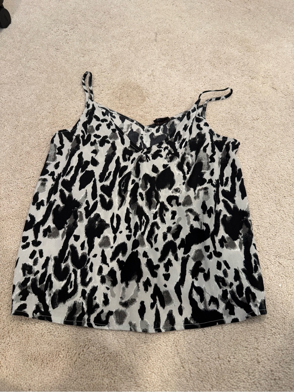 free press Black & White Animal Print Cami Tank